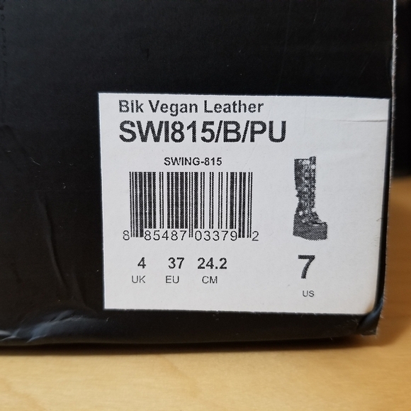 Demonia Swing-815 Black Vegan Leather  Knee Boot Size 7 - Picture 11 of 14